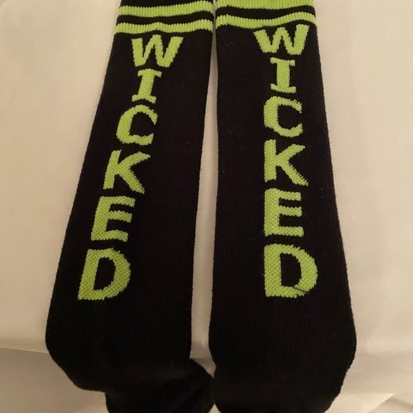 Wicked Socks - Black with lime green writing - Picture 4 of 5